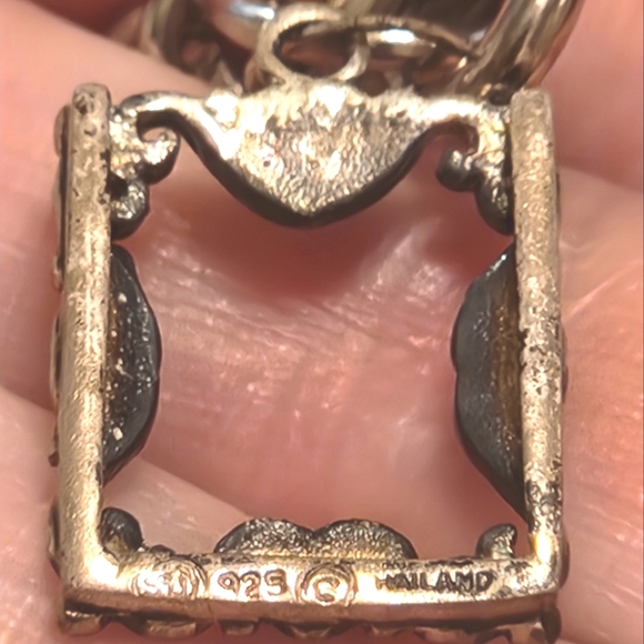 Anthropologie Double Frame Enamel & SS Marcasite Ornament - Picture 6 of 7